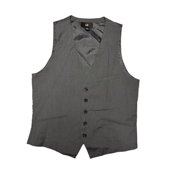 H&M Mens Suit Vest Dark Gray US Size 42R - Picture 1 of 3